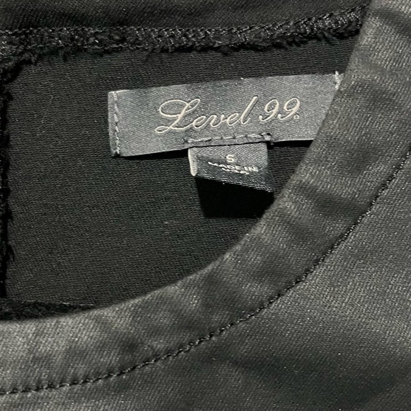 LEVEL 99- Black Textured Midi Bodycon Dress Size S - Picture 3 of 3